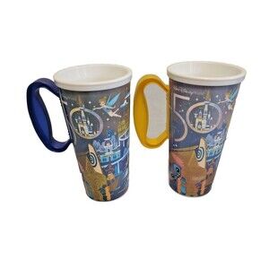 2 Disney World 50th Anniversary  Whirley Tinkerbell Mickey Mouse No Lid